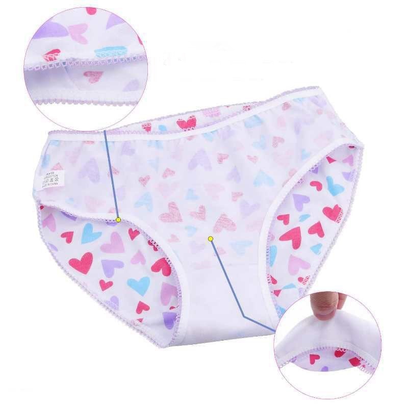 12pc/Lot  Baby Girls Underwear Cotton Panties Kids Short Briefs Children Underpants