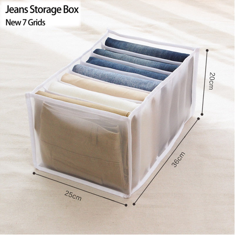 Sweater Clothes Storage Grid Boxes Student Dormitory Wardrobe Closet Drawer Organizer Pants Clothing Separation Box