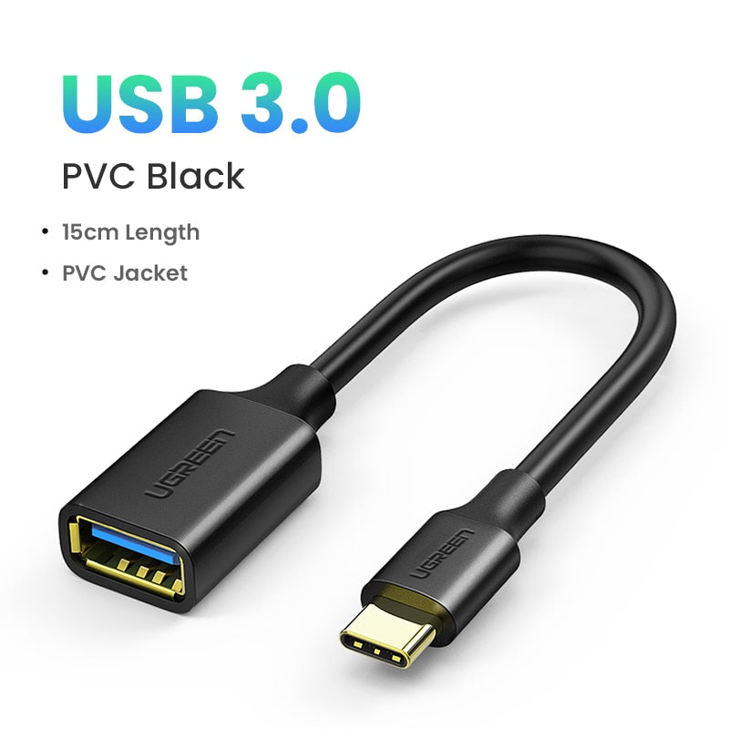 Ugreen USB C vers USB Adaptateur OTG Câble USB Type C Mâle vers USB 3.0 2.0 Femelle Câble Adaptateur pour MacBook Pro Samsung Type-C Adaptateur