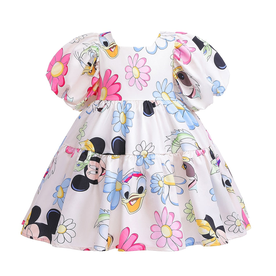 Sommer Baby Mädchen Freizeitkleid Blumen Kinder Kleinkind Minnie Maus Gänseblümchen Cartoon niedliche Prinzessin Kostüme für Mädchen rückenfreie Kleider