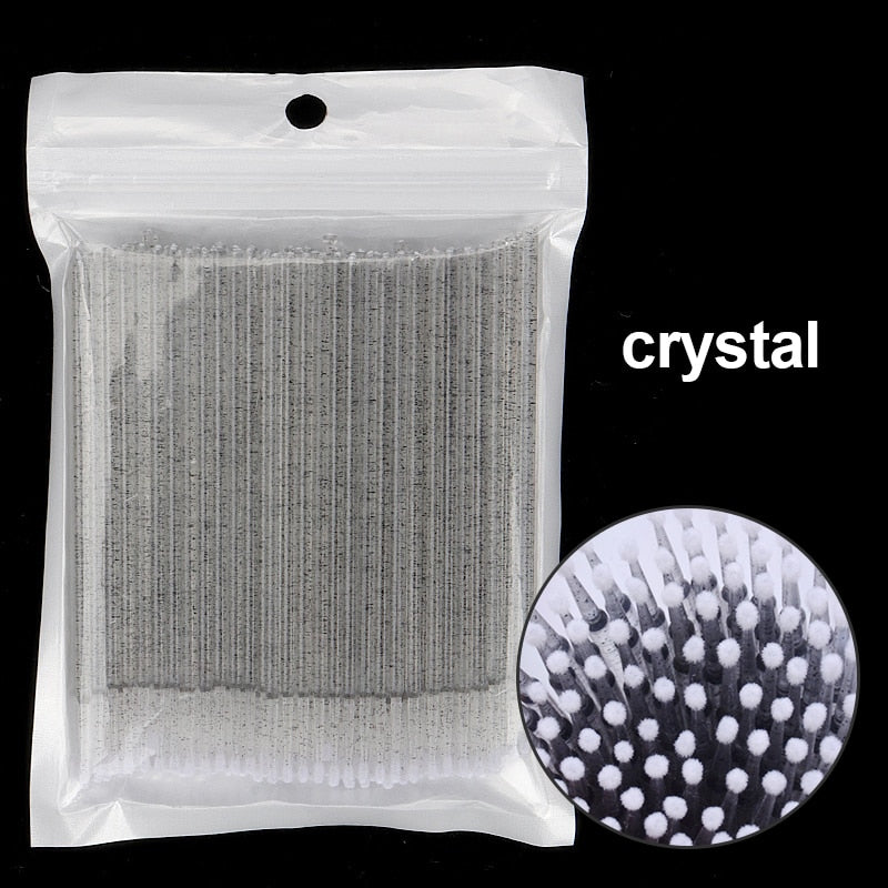 100PCS/Bottle Eyelash Extension Cleaning Swabs Lash Lift Glue Remover Applicators Microblade Makeup Micro Brushes Tool