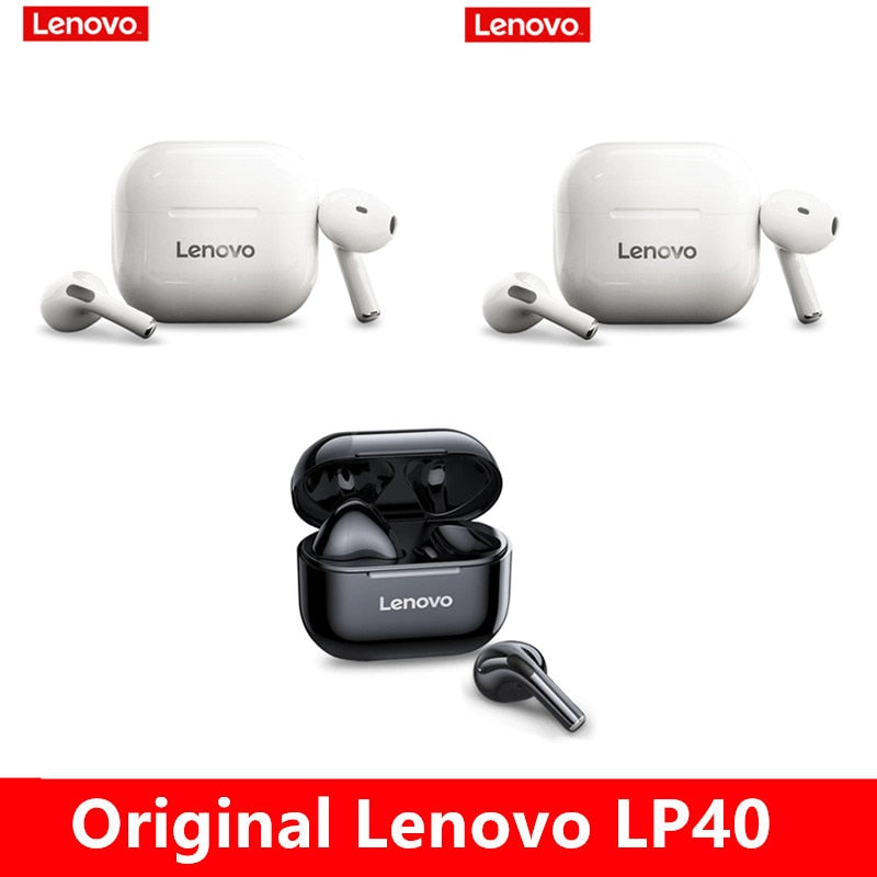 Original Lenovo LP40 drahtlose Kopfhörer TWS Bluetooth-Kopfhörer Touch Control Sport Headset Stereo-Ohrhörer für Telefon Android