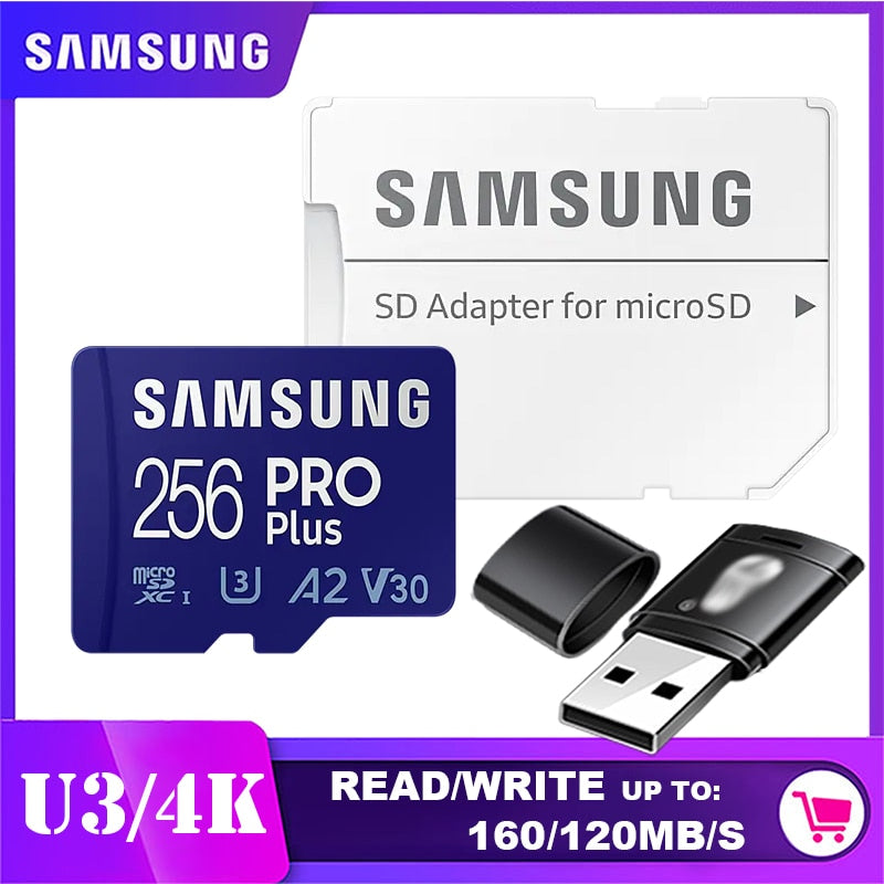 SAMSUNG EVO Plus Speicherkarte 32 GB/SDHC 64 GB/128 GB/256 GB/512 GB SDXC Micro SD/TF-Flash-Karten MicroSD