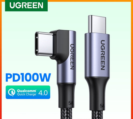 100W USB-C To Type C Cable, Games Angle Fast Charging, Charger Cable, Data Cord, USB Cable