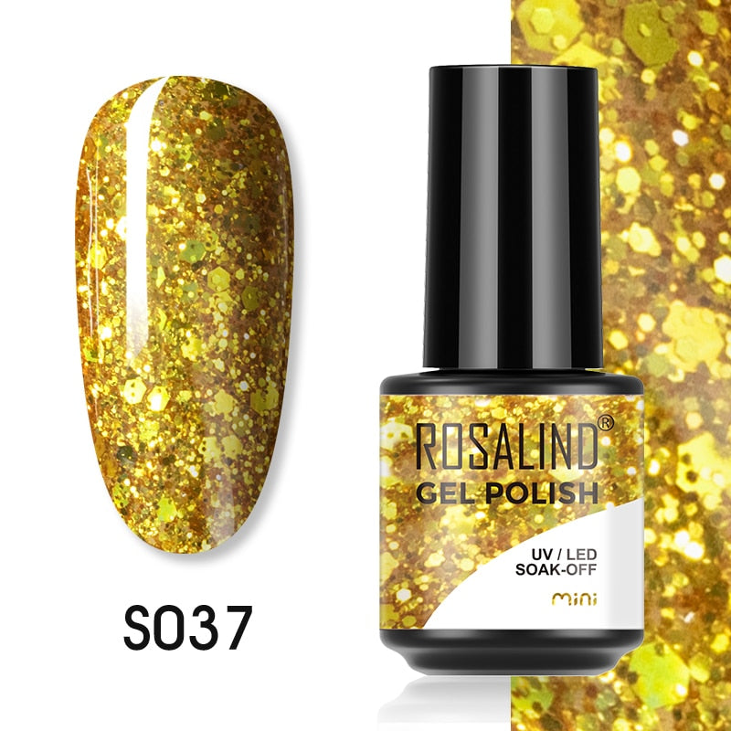 ROSALIND Gel Vernis À Ongles Lampe Tout Pour Ongles Art Manucure Avec Mat Base Top Coat Semi Permanent Gellak Vernis À Ongles Gel Vernis Vernis