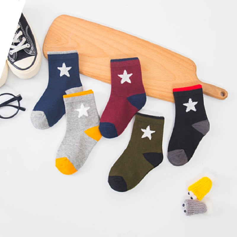 5 paires chaussettes bébé nouveau-né bébé garçon chaussettes 0-1-3-7 ans enfants pur coton Animal Design Fadeless doux enfants chaussettes