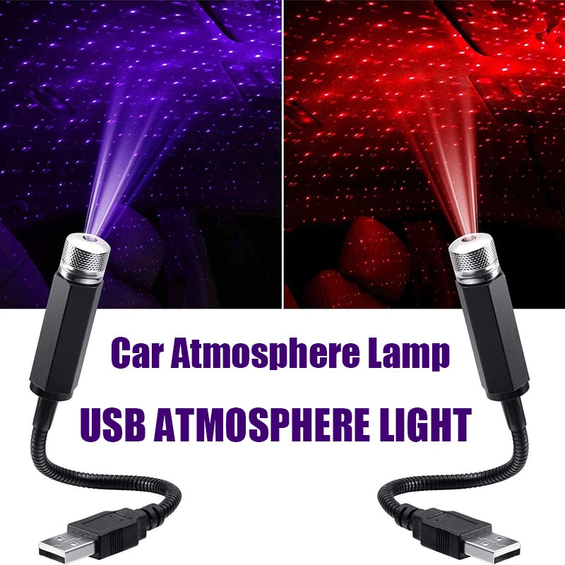 Mini LED Car Roof Star Night Lights Projector Light Interior Ambient Night Starry Sky USB LED Decorative Lights