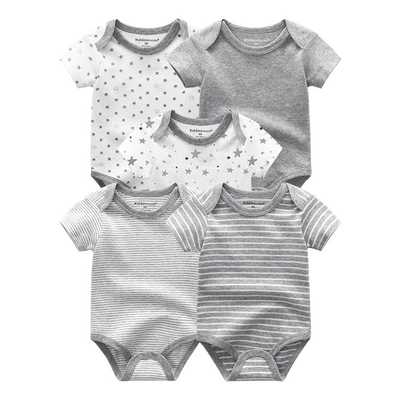 5PCS/Lot Baby Boys Clothes Unicorn Girls Clothing Bodysuits Baby Girls Clothes Newborn 100% Cotton Roupas de bebe