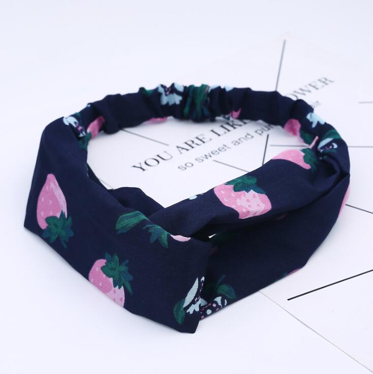 Mode Frauen Mädchen Sommer Böhmische Haarbänder Drucken Stirnbänder Vintage Kreuz Turban Bandage Bandanas Haarbänder Haarschmuck