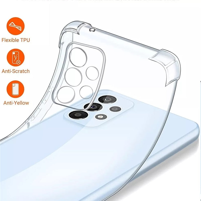 Étui de téléphone transparent de luxe pour Samsung A53 5G étui antichoc pour Samsung S22 S21 S23 Ultra A52 A72 A73 A33 A13 A32 A12 couverture arrière