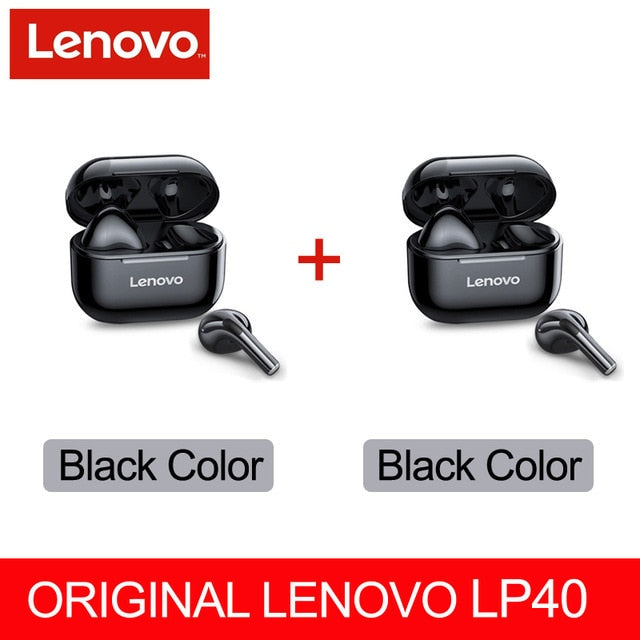 Casque sans fil d'origine Lenovo LP40 TWS Bluetooth écouteurs contrôle tactile Sport casque stéréo écouteurs pour téléphone Android