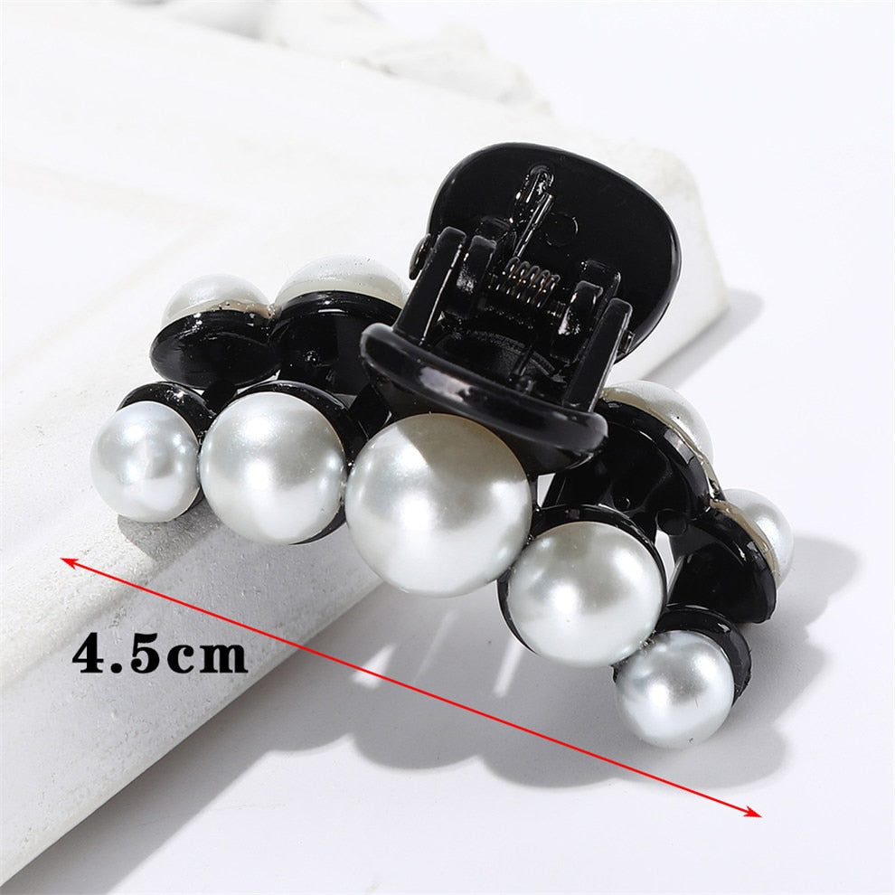 Hyperbole Big Pearls Acrylic Hair Claw Clips Big Size Makeup Hair Styling Barrettes for Women Hair Accessories