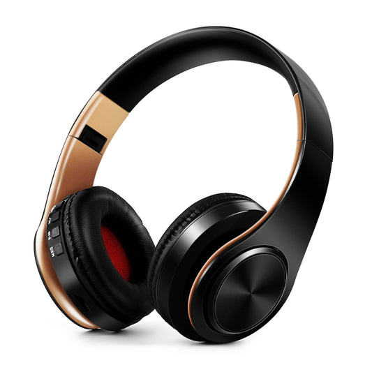 HIFI Stéréo Écouteurs Bluetooth Casque Musique Casque FM et Support Carte SD avec Micro