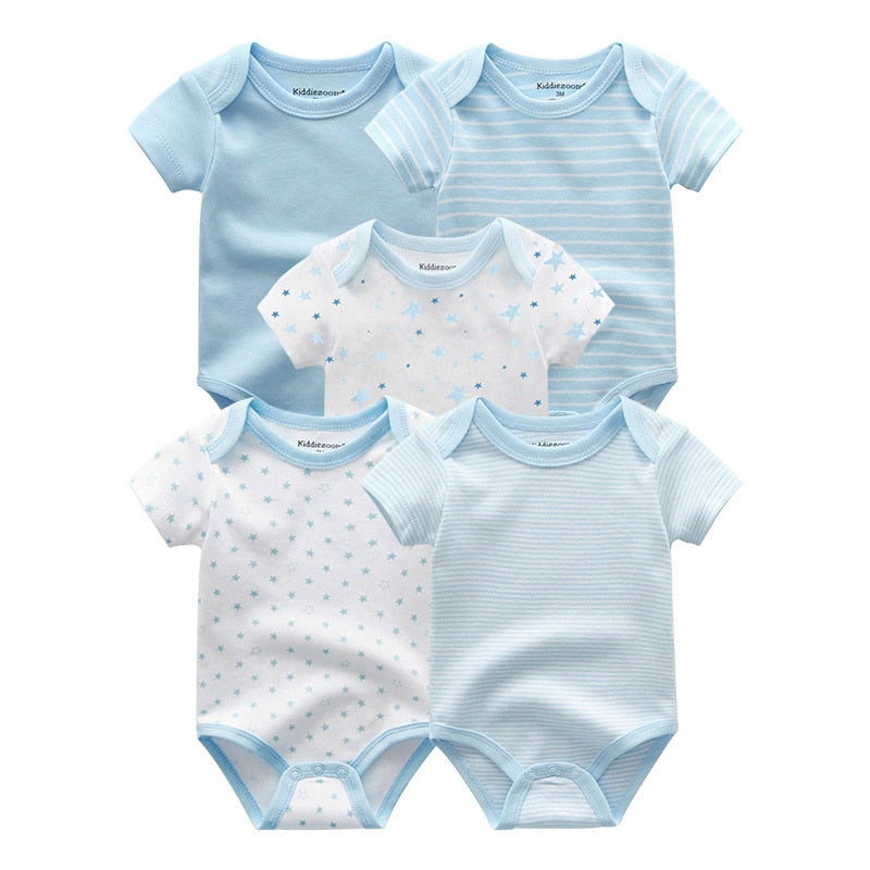 5PCS/Lot Baby Boys Clothes Unicorn Girls Clothing Bodysuits Baby Girls Clothes Newborn 100% Cotton Roupas de bebe