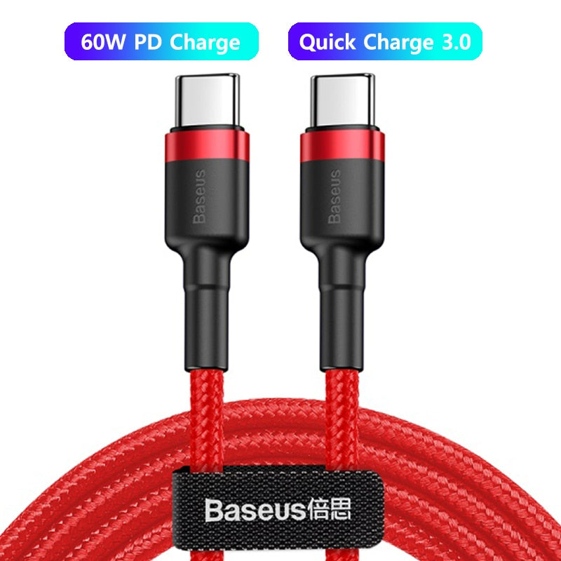 Baseus 100W USB-C vers USB Type C, cordon de charge rapide USB-C 5A, câble TypeC 0,5M/1M/2M