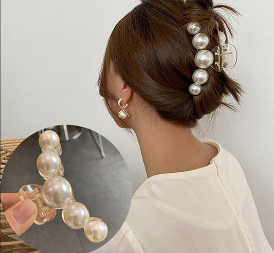 Hyperbole Big Pearls Acryl Haarklammern Große Größe Make-up Haarstyling Haarspangen für Frauen Haarschmuck