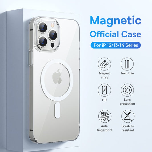 Transparent Magnetic Phone Case for iPhone 14 13 12 11 Pro Max Wireless Charging Cover For iPhone13 12Pro Max Magnet Case