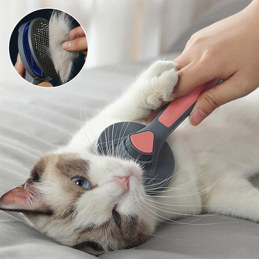 Chat peigne brosse poils d'animaux enlève le peigne pour chat chien toilettage d'animaux nettoyeur de cheveux nettoyage chien de compagnie chat fournitures auto-nettoyant chat brosse