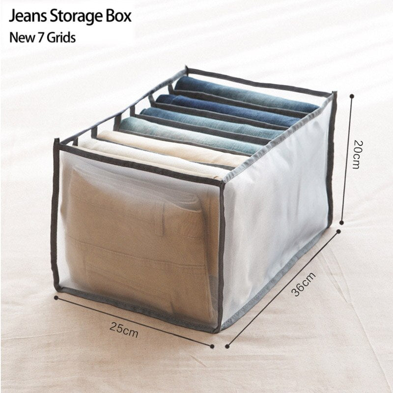 Sweater Clothes Storage Grid Boxes Student Dormitory Wardrobe Closet Drawer Organizer Pants Clothing Separation Box