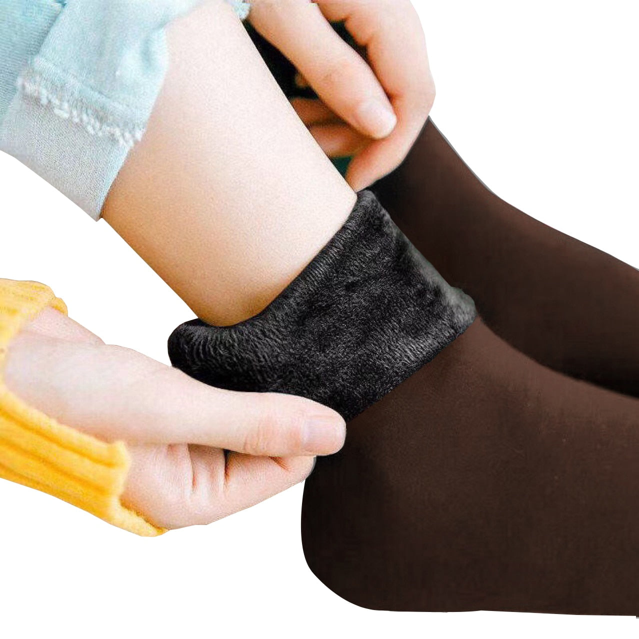 Velours femmes hiver chaud épaissir chaussettes thermiques doux décontracté couleur unie chaussette laine cachemire maison bottes de neige chaussette de sol