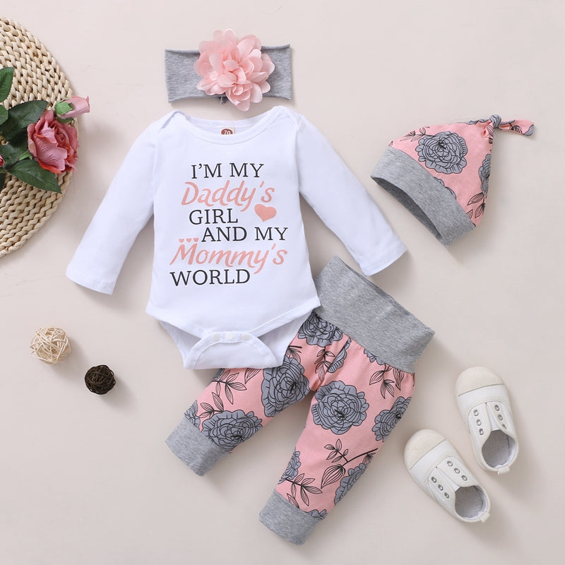 Printemps automne coton nouveau-né bébé fille vêtements 0-3 mois à pois unisexe infantile vêtements ensemble garçon 3 pièces vêtements avec chapeau