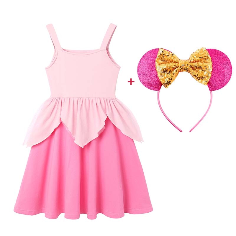 Été bébé fille tenue décontractée Floral enfants enfant en bas âge Minnie Mouse marguerite dessin animé mignon princesse Costumes pour filles robes dos nu