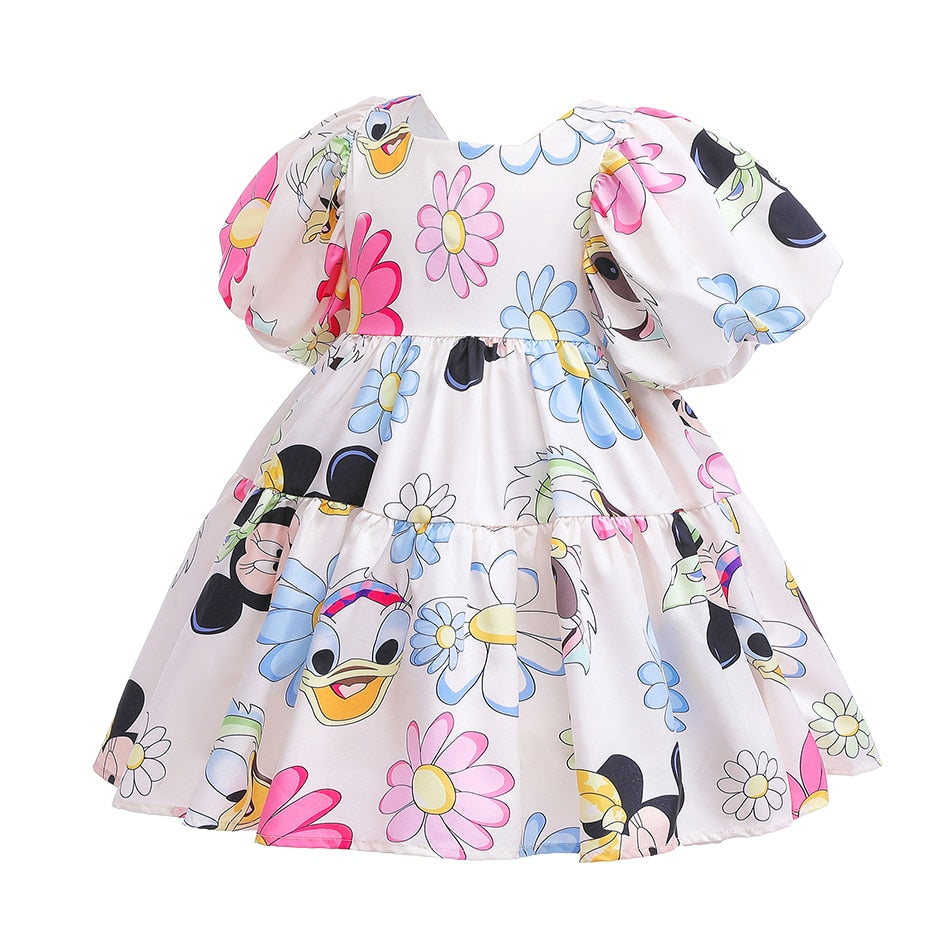 Sommer Baby Mädchen Freizeitkleid Blumen Kinder Kleinkind Minnie Maus Gänseblümchen Cartoon niedliche Prinzessin Kostüme für Mädchen rückenfreie Kleider