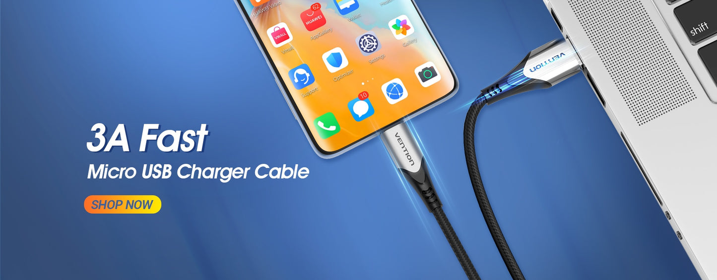 USB Type C Cable for Samsung S21 3A Fast USB Charging USB C Charger Date Wire for Xiaomi Redmi Note 8 Type-C Cabo Cable