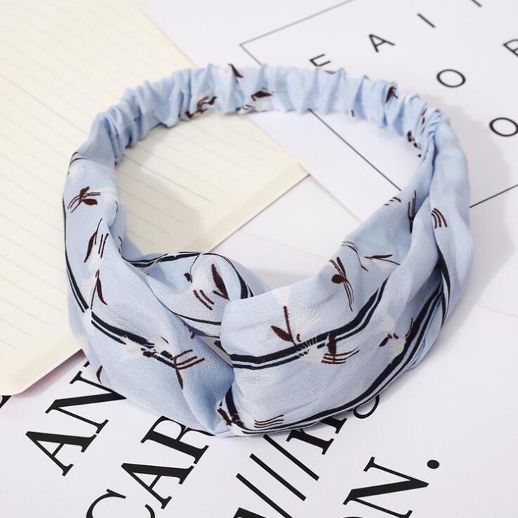 Fashion Women Girls Summer Bohemian Hair Bands Print Headbands Vintage Cross Turban Bandage Bandanas HairBands Hair Accessories