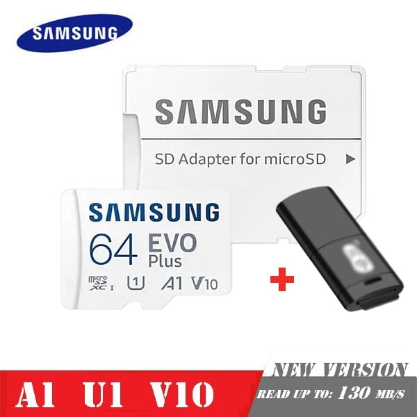 SAMSUNG EVO Plus Carte mémoire 32 Go/SDHC 64 Go/128 Go/256 Go/512 Go SDXC Micro SD/TF Cartes Flash MicroSD