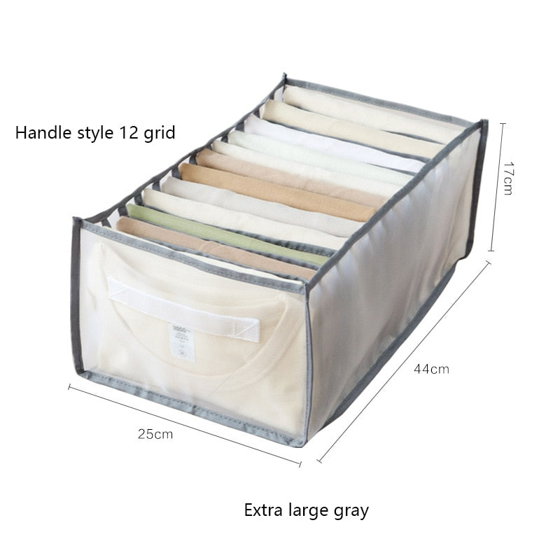 Sweater Clothes Storage Grid Boxes Student Dormitory Wardrobe Closet Drawer Organizer Pants Clothing Separation Box