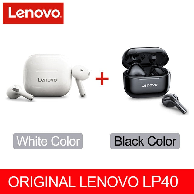 Original Lenovo LP40 drahtlose Kopfhörer TWS Bluetooth-Kopfhörer Touch Control Sport Headset Stereo-Ohrhörer für Telefon Android