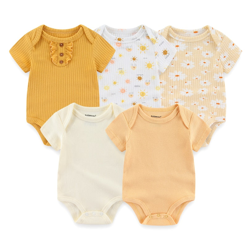 5PCS/Lot Baby Boys Clothes Unicorn Girls Clothing Bodysuits Baby Girls Clothes Newborn 100% Cotton Roupas de bebe