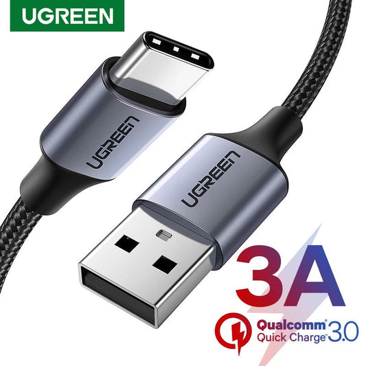 3A USB Type C Cable, Quick Charge 3.0, USB C Cable, Fast Charging, Data Phone Charger