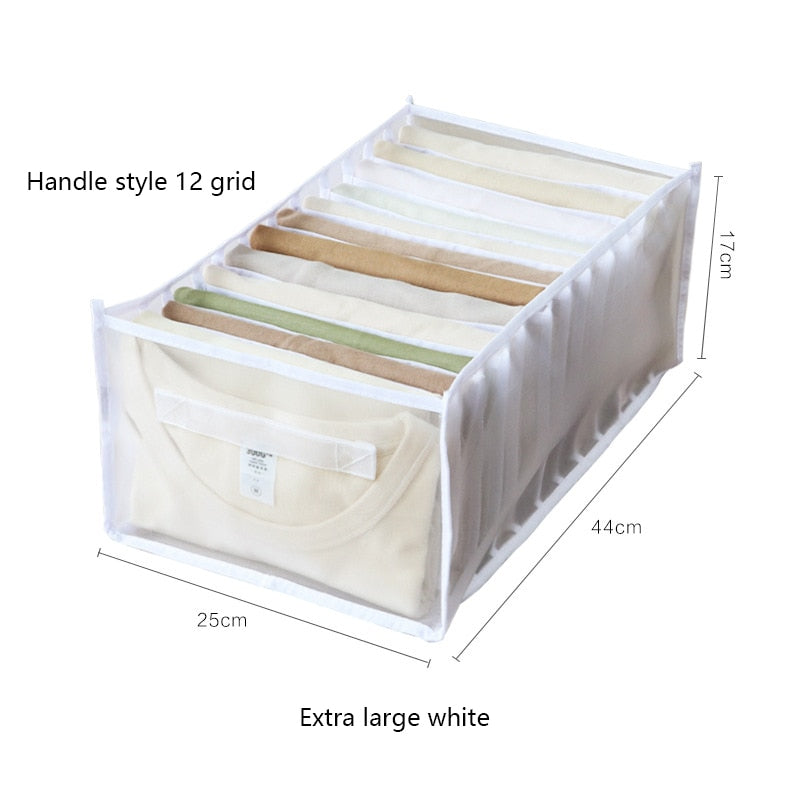 Sweater Clothes Storage Grid Boxes Student Dormitory Wardrobe Closet Drawer Organizer Pants Clothing Separation Box