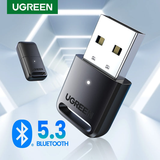 2 in 1 USB Bluetooth 5.3, Dongle Adapter for PC Speaker, Wireless Mouse, Music Audio Receiver, Transmitter Bluetooth 5.0