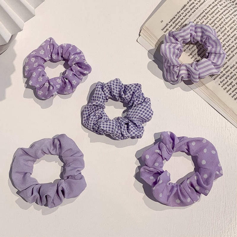 Women Hair Scrunchies Velvet Solid Color Hair Band for Girls Ponytail Holder Rubber Bands Hair Ties Hair Accessories