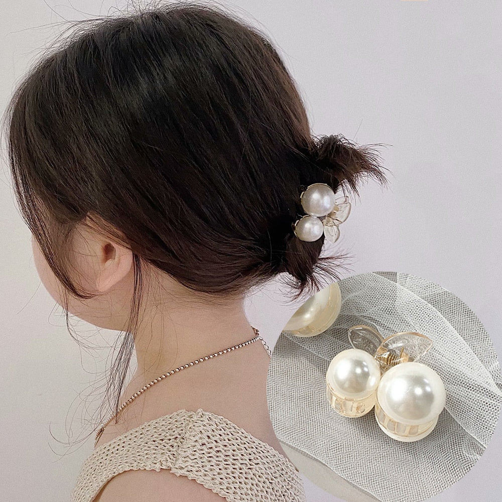 Hyperbole Big Pearls Acrylic Hair Claw Clips Big Size Makeup Hair Styling Barrettes for Women Hair Accessories