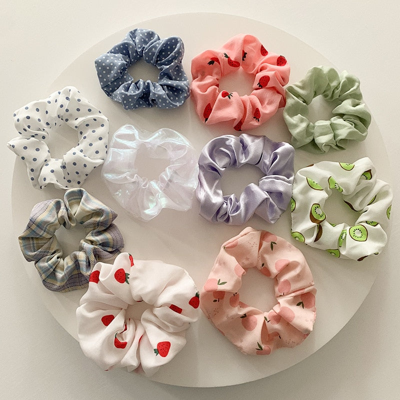 Women Hair Scrunchies Velvet Solid Color Hair Band for Girls Ponytail Holder Rubber Bands Hair Ties Hair Accessories