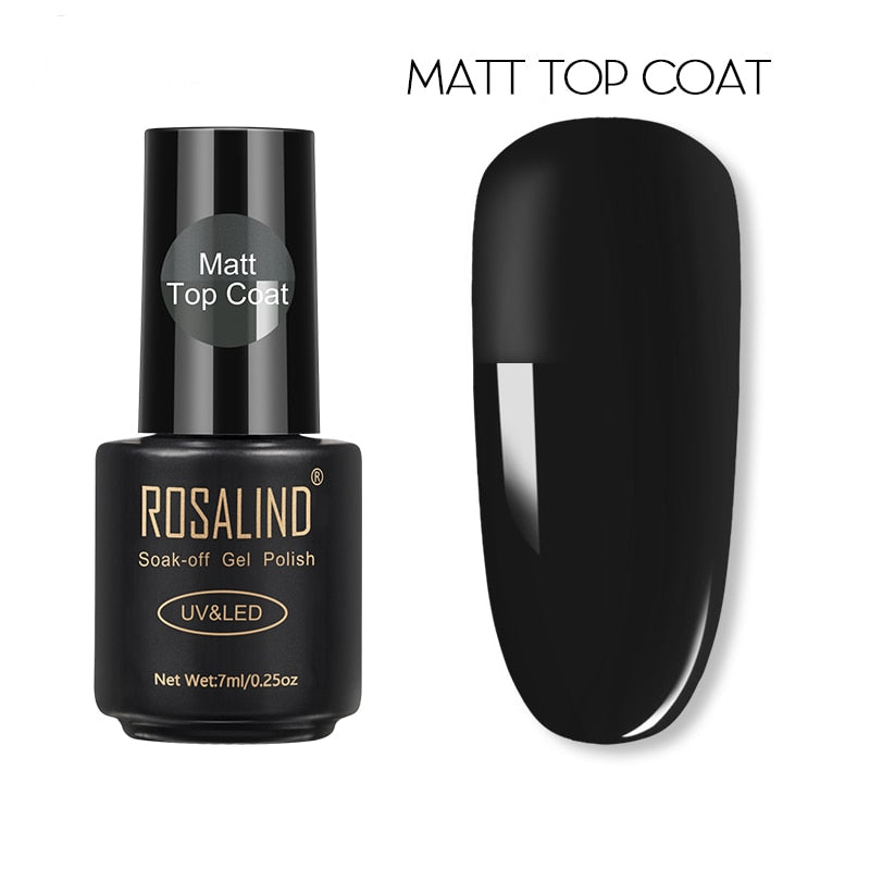 ROSALIND Gel Vernis À Ongles Lampe Tout Pour Ongles Art Manucure Avec Mat Base Top Coat Semi Permanent Gellak Vernis À Ongles Gel Vernis Vernis