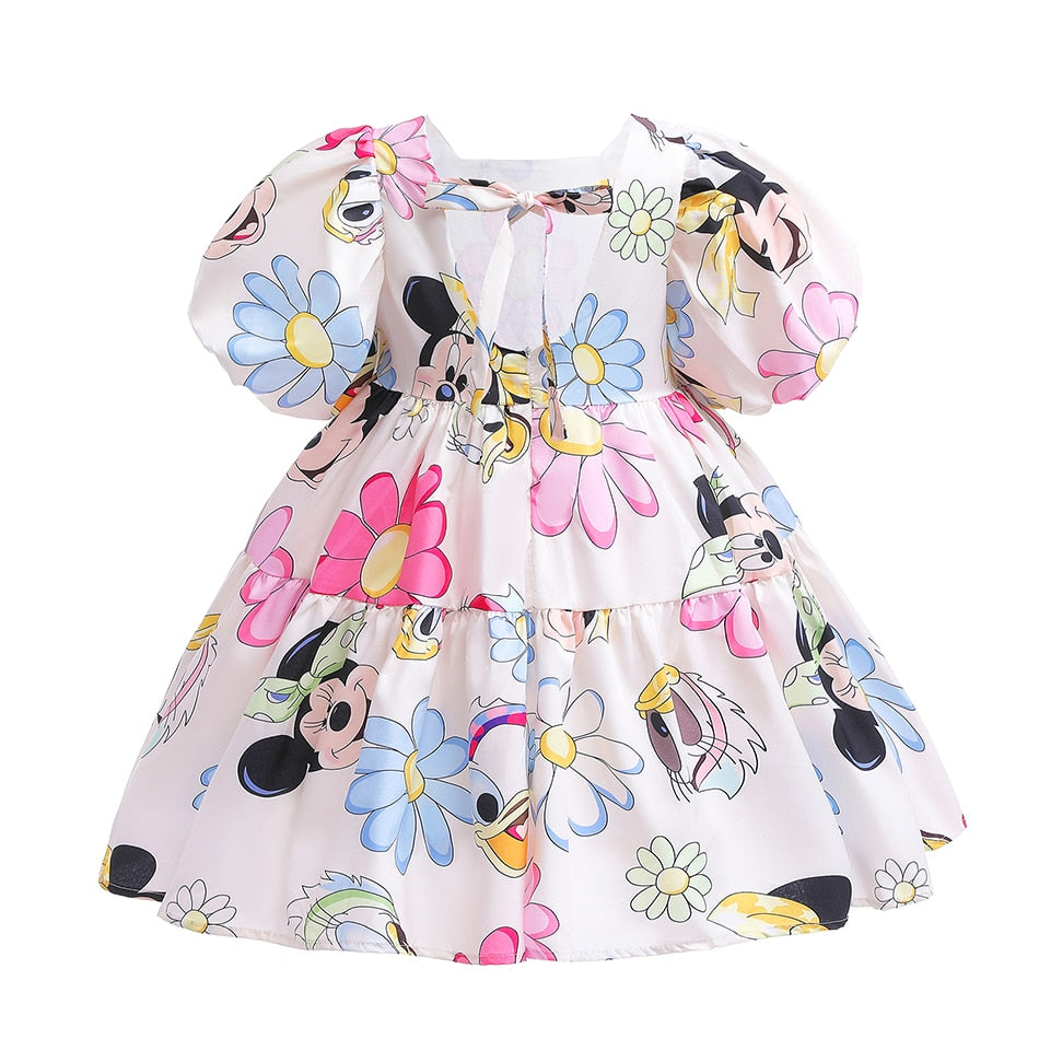 Sommer Baby Mädchen Freizeitkleid Blumen Kinder Kleinkind Minnie Maus Gänseblümchen Cartoon niedliche Prinzessin Kostüme für Mädchen rückenfreie Kleider