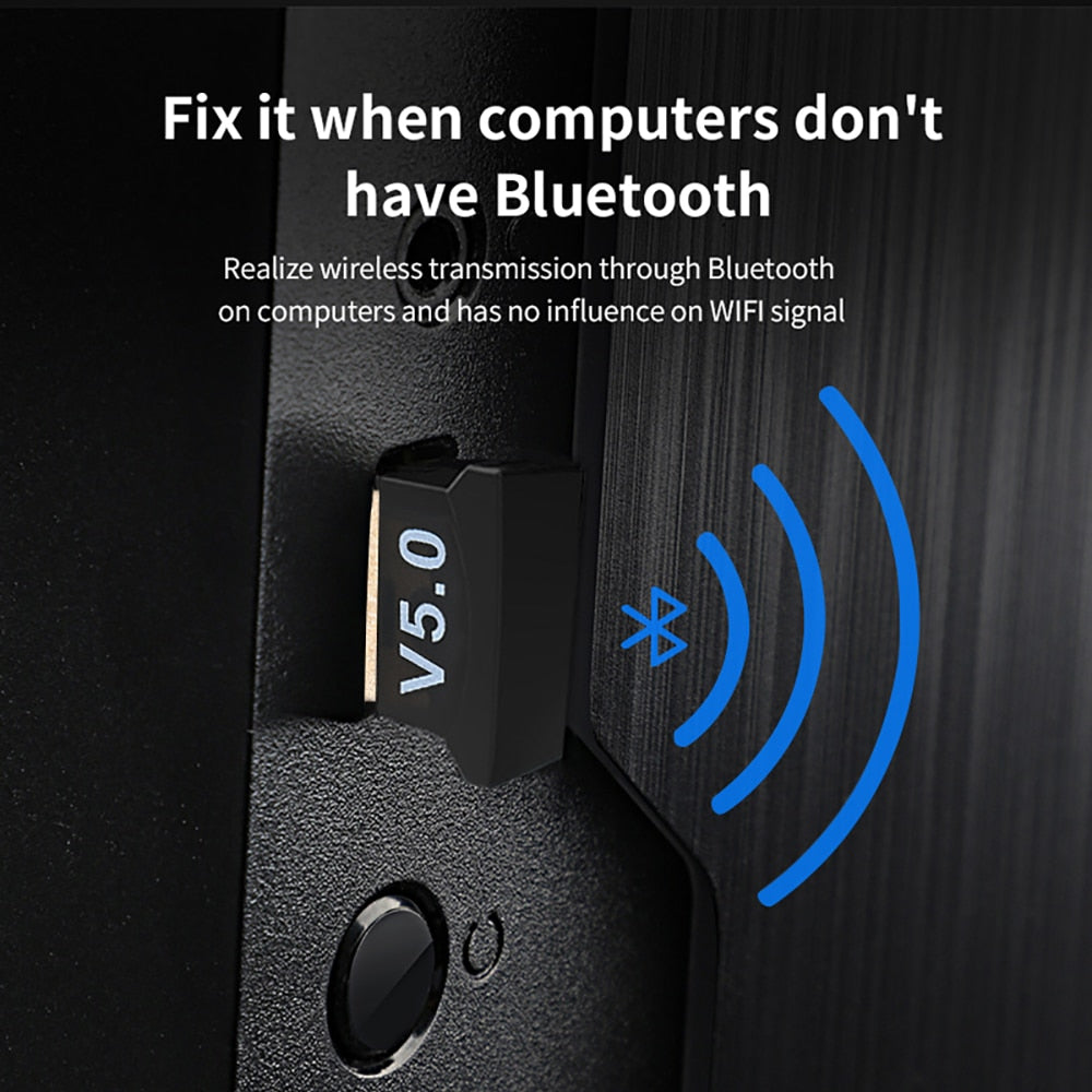 USB Bluetooth 5.0 Adapter Sender Bluetooth Empfänger Audio Bluetooth Dongle Drahtloser USB Adapter für Computer PC Laptop c