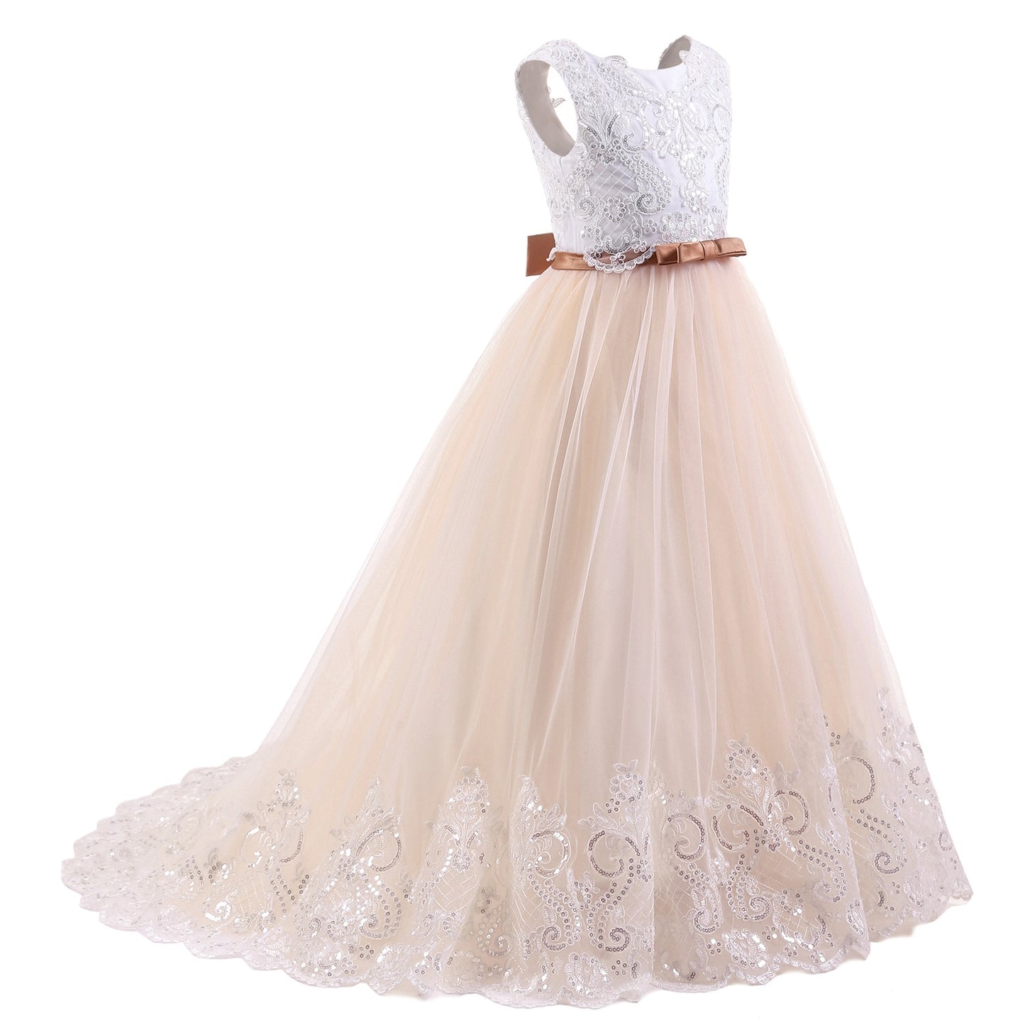 Teen Wedding Girl Dress First Comunion Dress for Girl Evening Princess Flower Dress Kids Clothes Costume Vestido 8 -14 Year