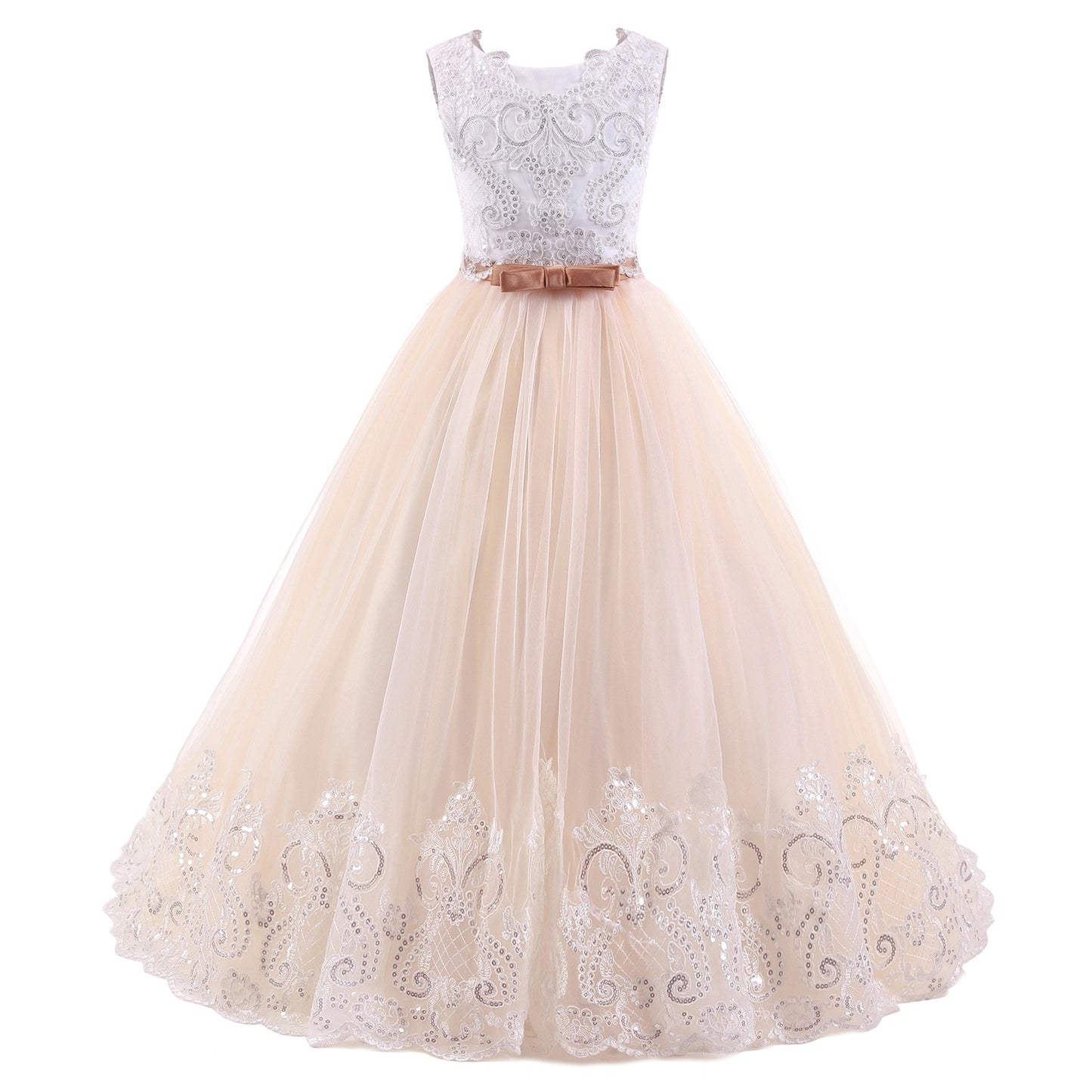 Teen Wedding Girl Dress First Comunion Dress for Girl Evening Princess Flower Dress Kids Clothes Costume Vestido 8 -14 Year