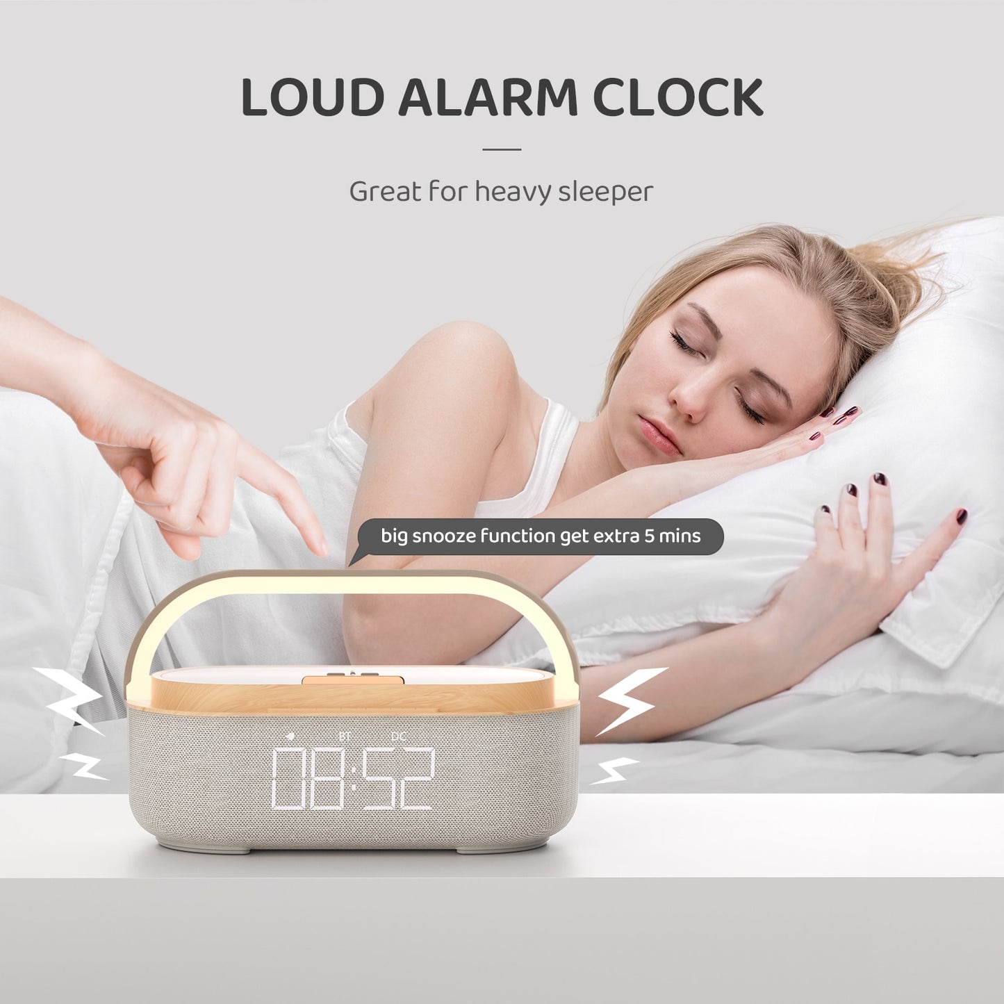 Wireless Charging Pad with Alarm Clock